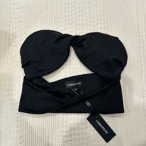 LAMARQUE Judy Black Open Twist Top